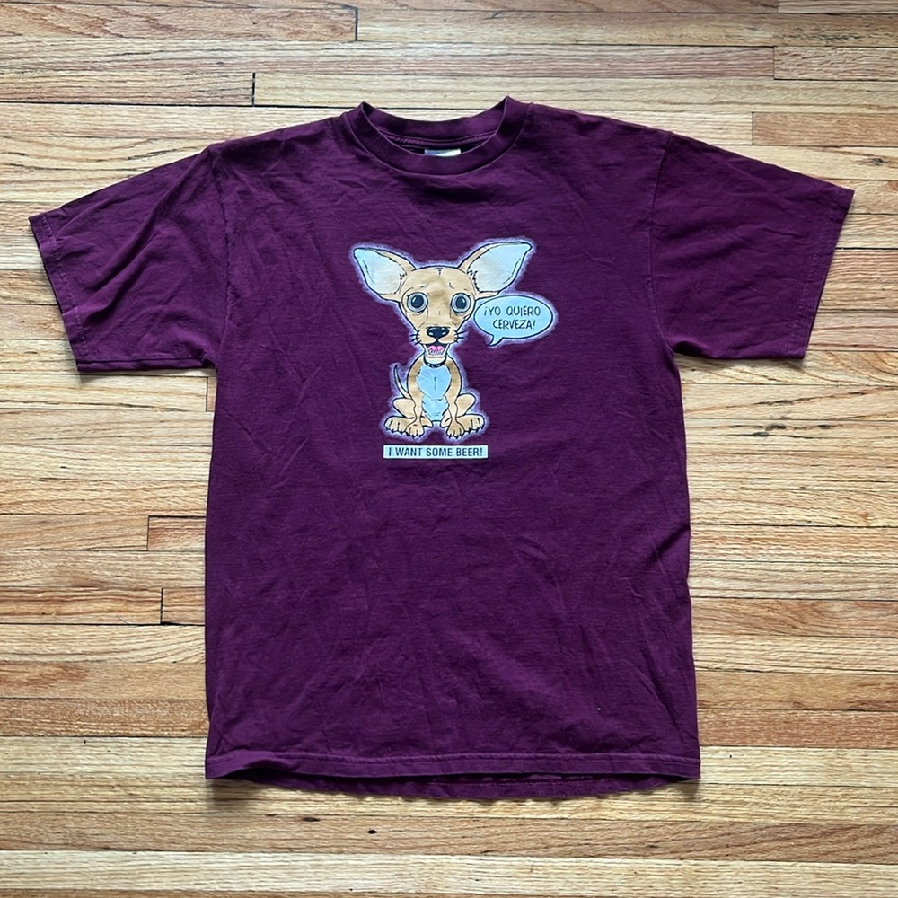 Vintage Yo Quiero Cerveza Dog T-Shirt / I Want Beer / Large / Funny Graphics